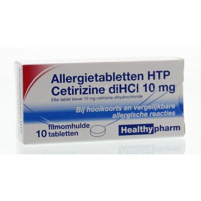 Healthypharm Cetirizine 10 mg Healthypharm Cetirizine 10 mg 10 tabletten - Hooikoorts