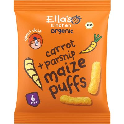 Ella's Kitchen Maize puffs carrot/parsnip 6+ maanden