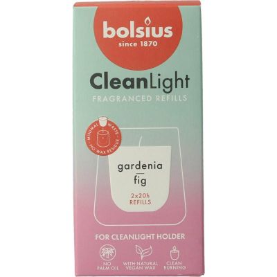 Bolsius Clean Light navulling gardenia / fig