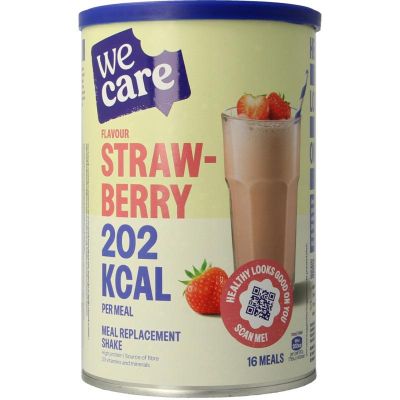 Wecare Shake strawberry 436 gram - Maaltijdvervangers