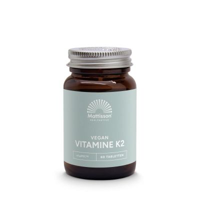 Mattisson Vitamine K2 200 mcg/MK7 Mattisson Vitamine K2 200 mcg/MK7 60 tabletten - Vitamine enkel