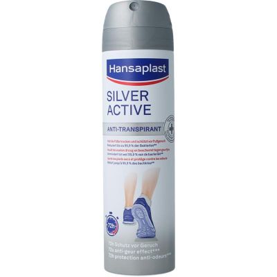 Hansaplast Silver active voet deodorant 150 Milliliter - Voetverzorging