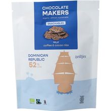 Foto van Chocolatemakers Chocozeiltjes donkere melk 52% koffie & nibs