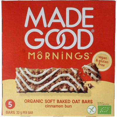 Madegood Morning bar cinnamon bun bio 5 stuks - Voeding