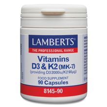 Foto van Lamberts Vitamine D3 2000IE en K2 90mcg
