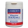 Afbeelding van Lamberts Vitamine D3 2000IE en K2 90mcg