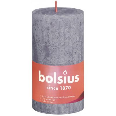 Bolsius Rustiek stompkaars shine 130/68 frosted lavender