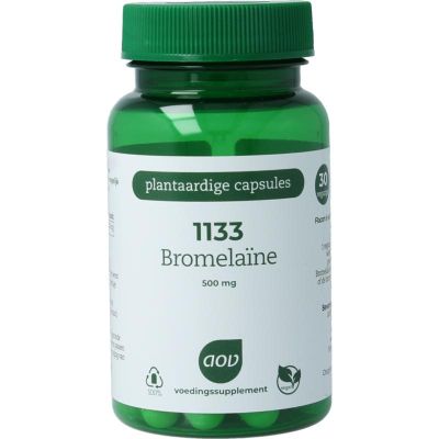AOV 1133 Bromelaine AOV 1133 Bromelaine 30 Vegetarische capsules - Overige vitaminen/mineralen