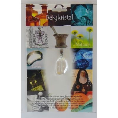 Hanger gezondheidssteen bergkristal 1 stuks - 