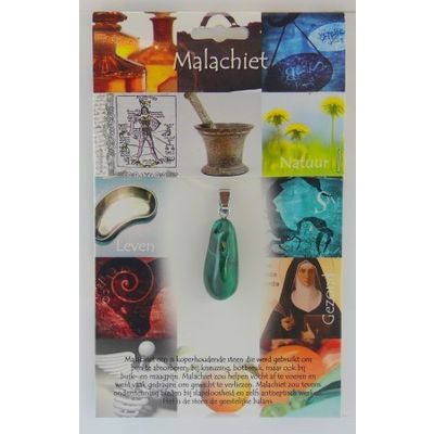 Hanger gezondheidssteen malachiet 1 stuks - 