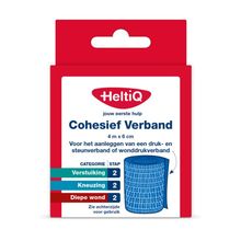 Heltiq Cohesief verband 4 m x 6 cm Foto van Heltiq Cohesief verband 4 m x 6 cm