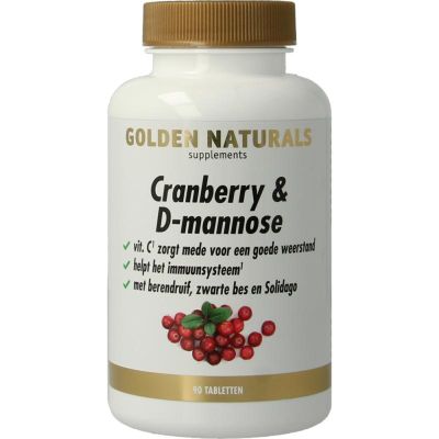 Golden Naturals Cranberry & D-mannose Golden Naturals Cranberry & D-mannose 90 tabletten - Fytotherapie