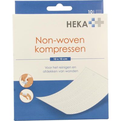 Heka Klein Non-woven kompres 10 x 10 cm 10 stuks - Overige wondverzorging