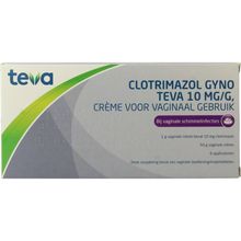 Foto van Teva Clotrimazol gyno 10mg creme