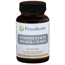 Foto van Proviform Vitamine K2 100mcg & D3 75mcg
