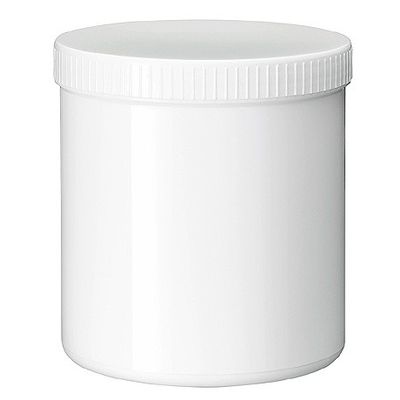 Zalfpot wit PP plastobel gedopt 1000 ml 18 stuks - 