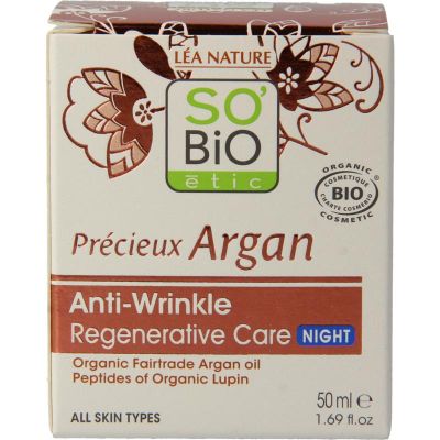 So Bio Etic Nachtcreme moisturizing anti rimpel 50 Milliliter - Nachtcreme