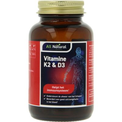 All Natural Vitamine K2 50mcg D3 25mcg