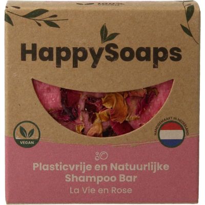 Happysoaps Shampoo bar la vie en rose