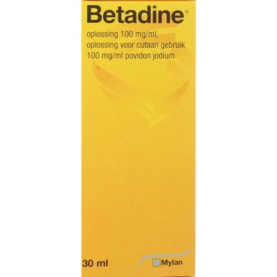Betadine Jodium oplossing Betadine Jodium oplossing 30 Milliliter - Desinfectie