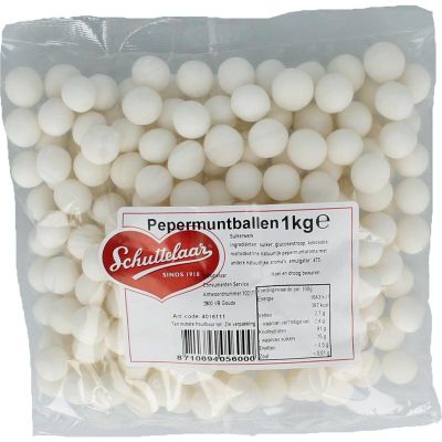 Schuttelaar Pepermuntballen 1 kilogram - Snoepgoed