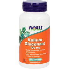 Foto van NOW Kalium gluconaat 100 mg