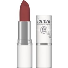 Foto van Lavera Lipstick velvet matt vivid red 04 bio