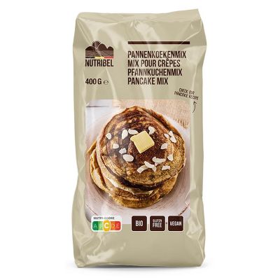 Nutribel Pannenkoekenmix glutenvrij bio 400 gram - Voeding