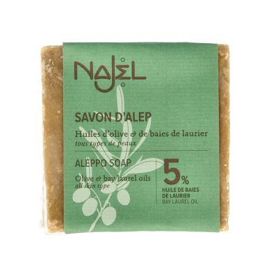 Najel Aleppo olijf zeep 5% laurier 190 gram - Zeep