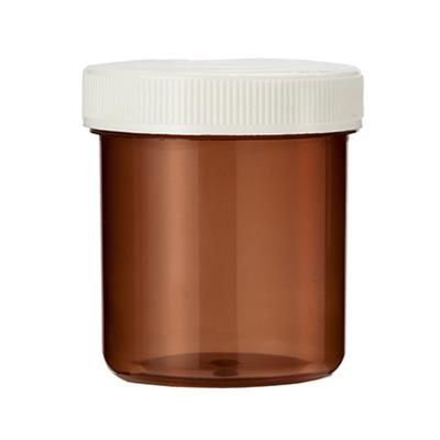Tabletflacon 40 ml bruin met dop 80 stuks - 
