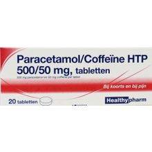 Foto van Healthypharm Paracetamol 500 mg coffeine