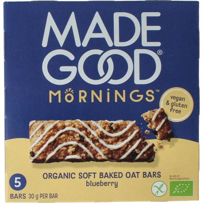 Madegood Mornings bar blueberry bio 5 stuks - Voeding