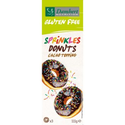 Damhert Donuts sprinkles glutenvrij 111 Gram - Voeding