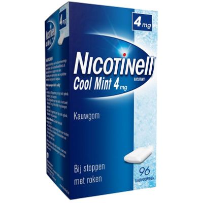 Nicotinell Kauwgom cool mint 4 mg 96 stuks - Stoppen met roken
