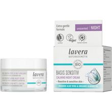 Foto van Lavera Basis sensitiv calming night cream EN-IT