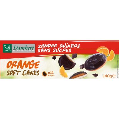 Damhert Soft cakes orange suikervrij