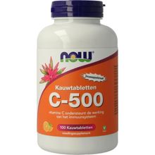 Foto van NOW C-500 kauwtabletten sinaasappelsmaak