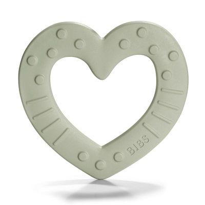 Bibs Baby bitie heart sage Bibs Baby bitie heart sage 1 stuks - Bijtringen