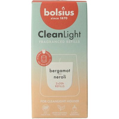 Bolsius Clean Light navulling bergamot & neroli