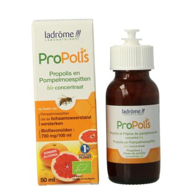 Ladrome Propolis pompelmoes pit concentraat bio 50 Milliliter - Algemeen
