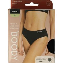 Foto van Boody Menstruatieondergoed bikinislip zwart norm/hevig M