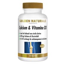 Foto van Golden Naturals Calcium & vitamine D3