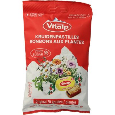 Vitalp 20 Kruiden original suikervrij 75 gram - Snoepgoed