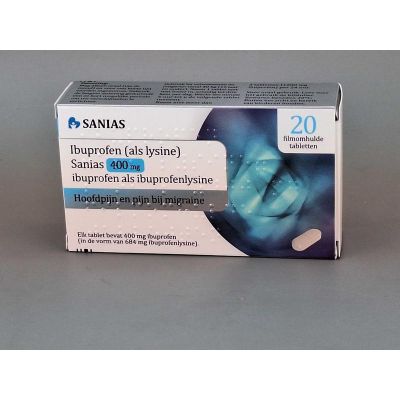 Sanias Ibuprofen 400 mg als lysine 20 stuks - Overige geneesmiddelen