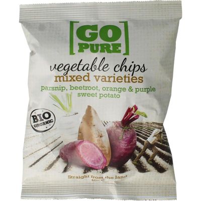 Go Pure Chips groente bio 40 gram - Zoutjes/chips