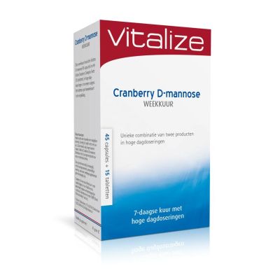 Vitalize Cranberry D mannose weekkuur 45 caps 15 tabl