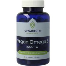 Foto van Vitakruid Vegan omega 3 1000 triglyceriden 300 DHA 100 EPA