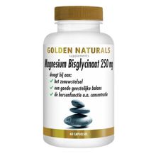 Foto van Golden Naturals Magnesium bisglycinaat 250mg