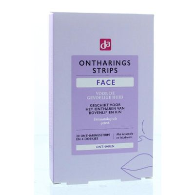 DA Ontharingsstrips face 20 + 4 wipes 24 stuks - Ontharen
