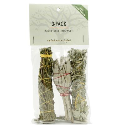 Volatile Smugde 3 pack witte salie ceder & mugwort Volatile Smugde 3 pack witte salie ceder & mugwort 1 stuks - Aromatherapie